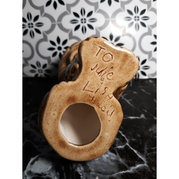 Vintage art pottery glazed cat - Picture 3 of 3